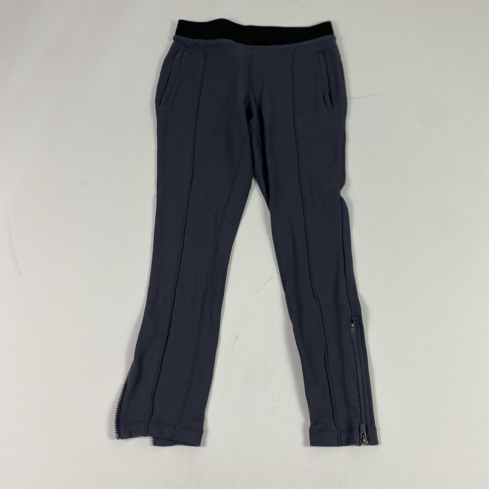 Fabletics Pants Womens Small Charcoal Gray Zip Ankle Slim Jogger Pockets Stretch